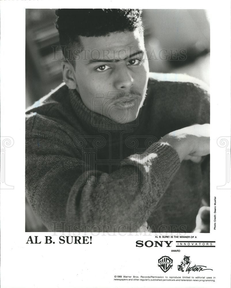 1992 Press Photo Al B.Sure Singer Writer - Historic Images