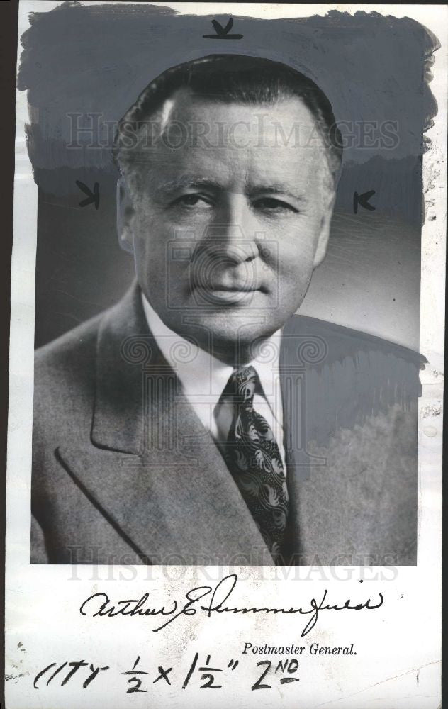 1953 Press Photo Arthur E.Summerfield  political figure - Historic Images