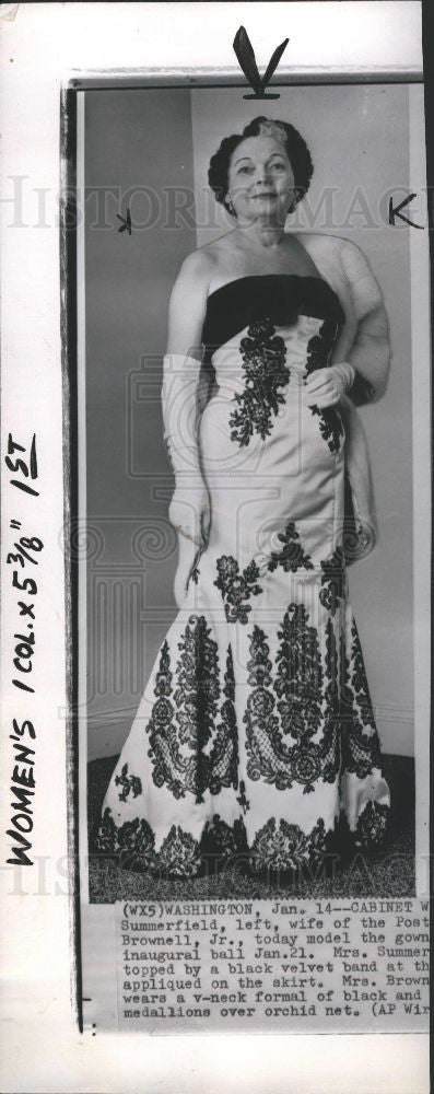 1957 Press Photo Mrs Arthur Summerfield Michigan - Historic Images