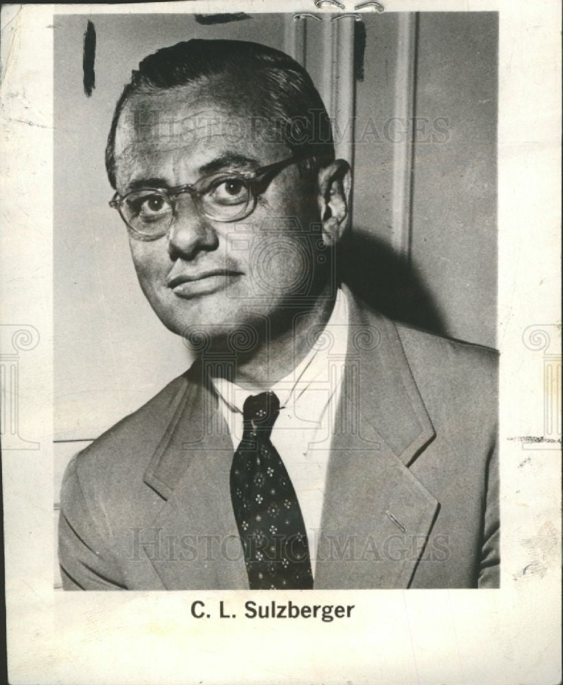 1960 Press Photo Sulzberger journalist diarist author - Historic Images