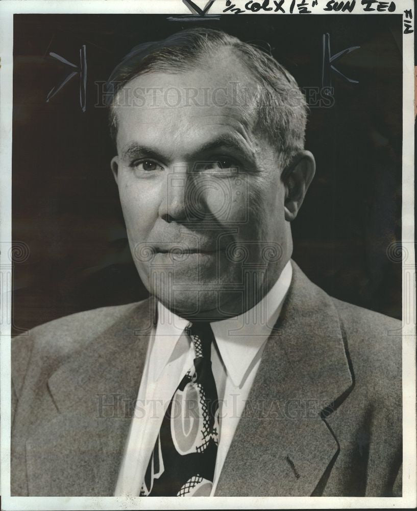 1950 Press Photo Ray H. Sullivan Vice President - Historic Images