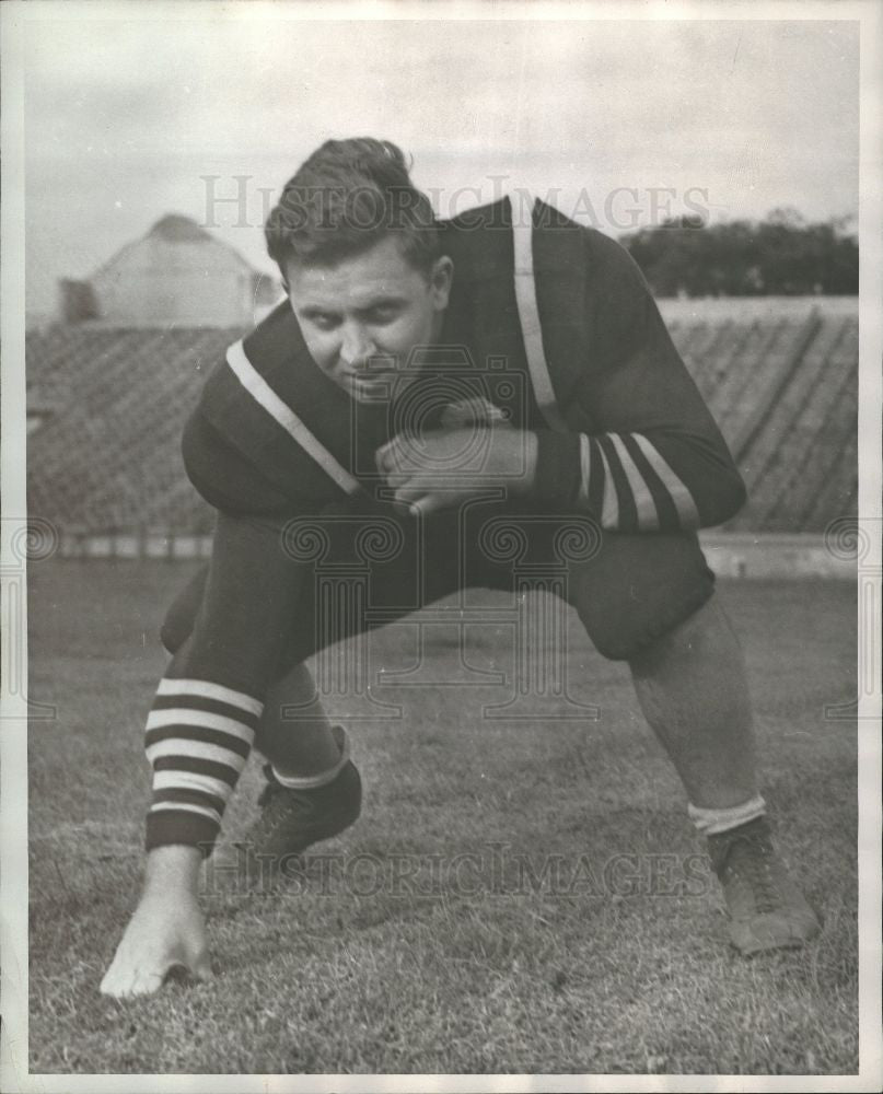 1946 Press Photo Pete Sullivan college footbal Detroit - Historic Images