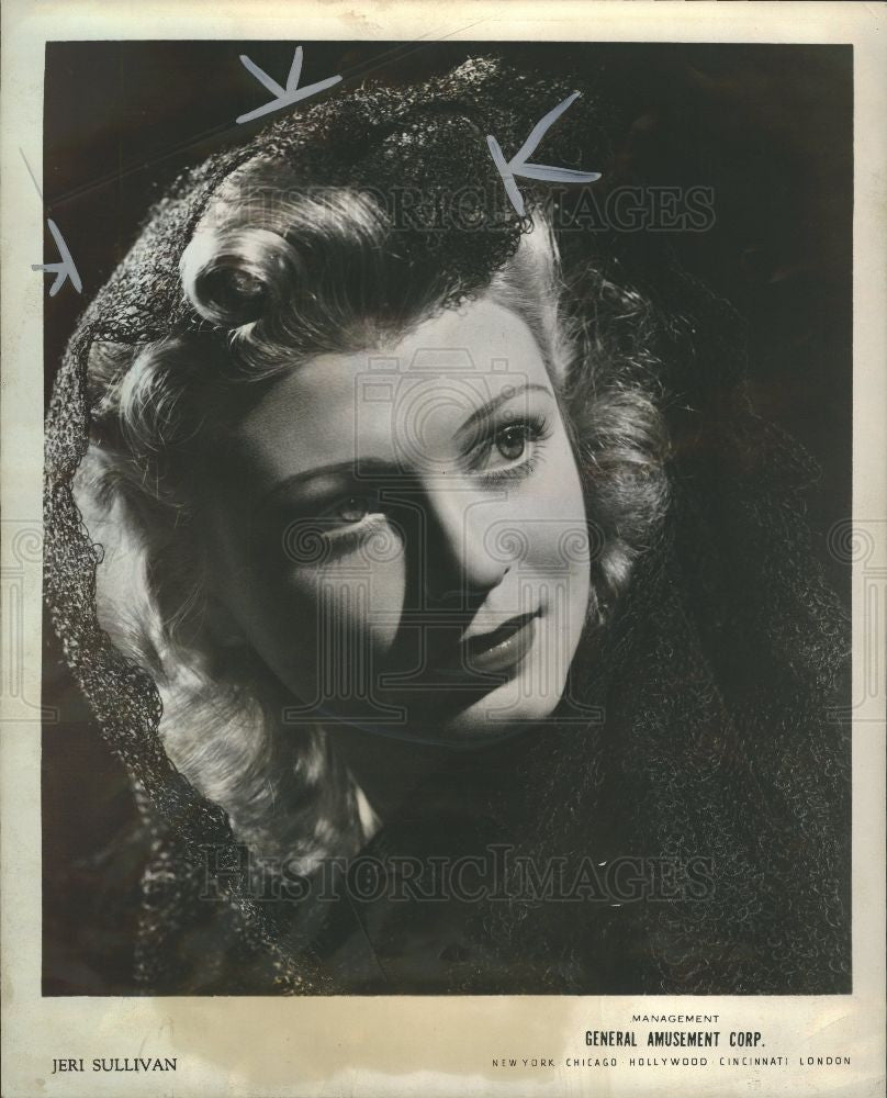 1946 Press Photo Jeri Sullivan American Singer - Historic Images