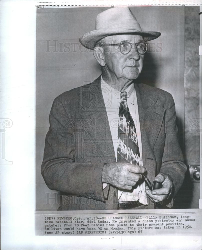 1965 Press Photo Billiy Sullivan, Sports-Baseball, Dead - Historic Images