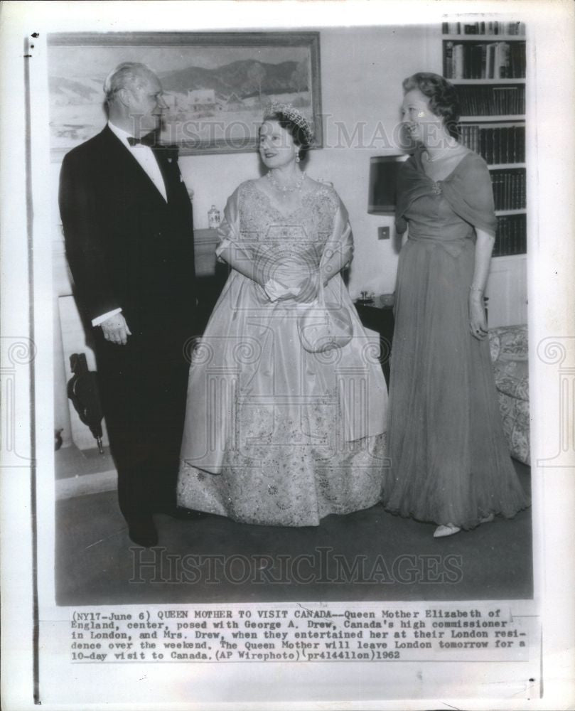 1962 Press Photo Queen Mother Elizabeth England - Historic Images
