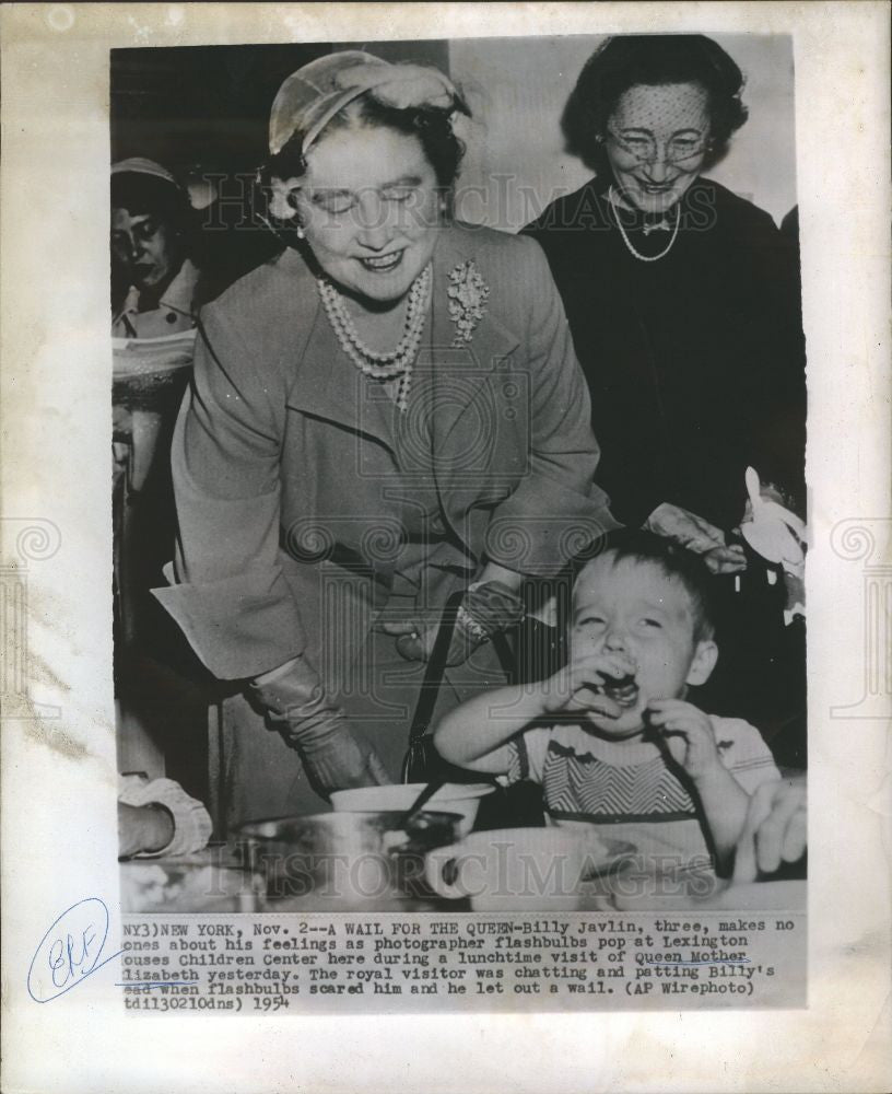 1954 Press Photo Queen Mother Elizabeth of Britain - Historic Images