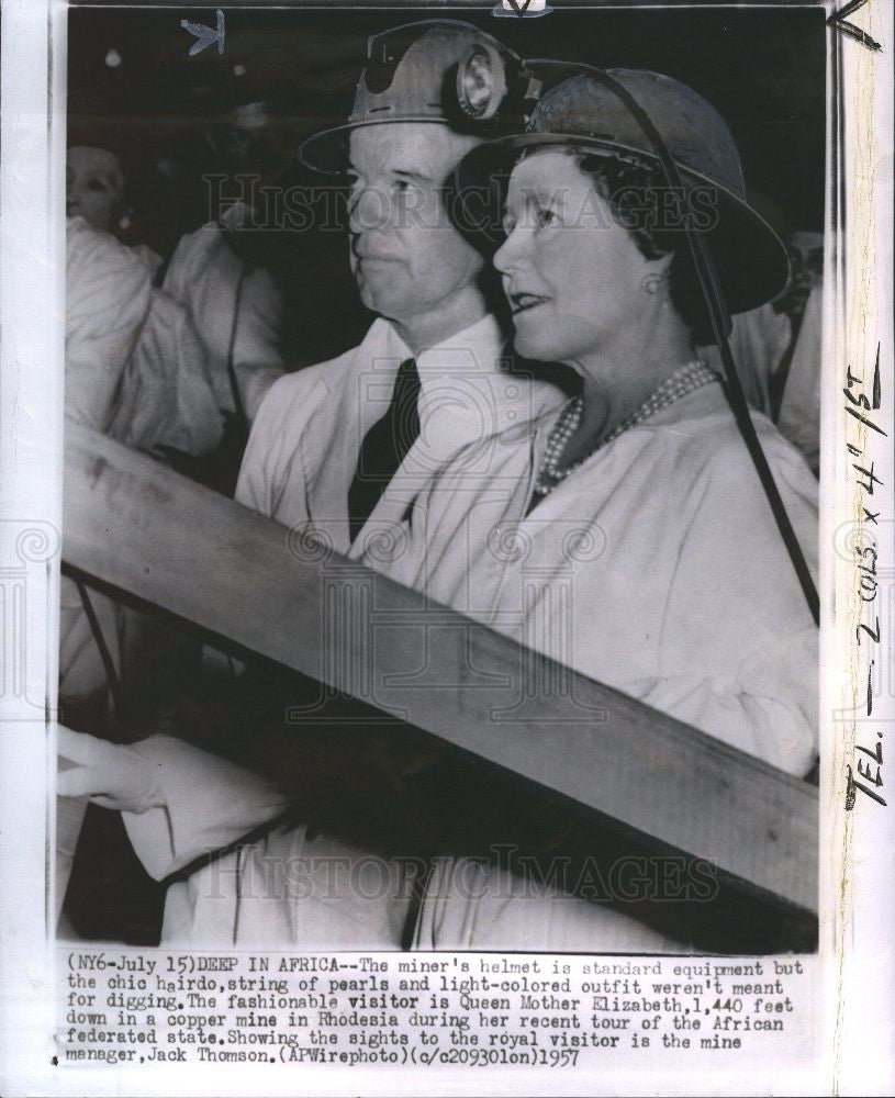 1957 Press Photo queen Mother Elizabeth, Rhodesia - Historic Images