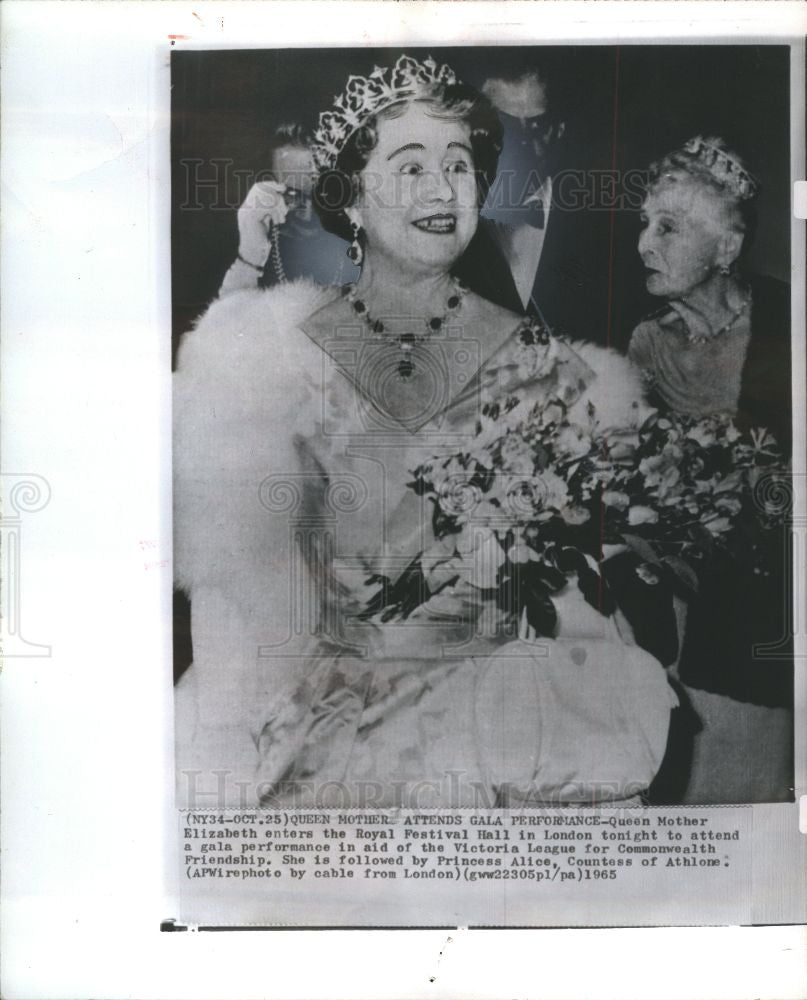 1965 Press Photo Elizabeth Angela Marguerite queen - Historic Images