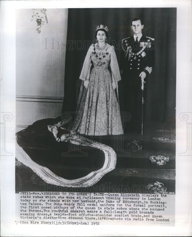 1952 Press Photo Queen Elizabeth - Historic Images