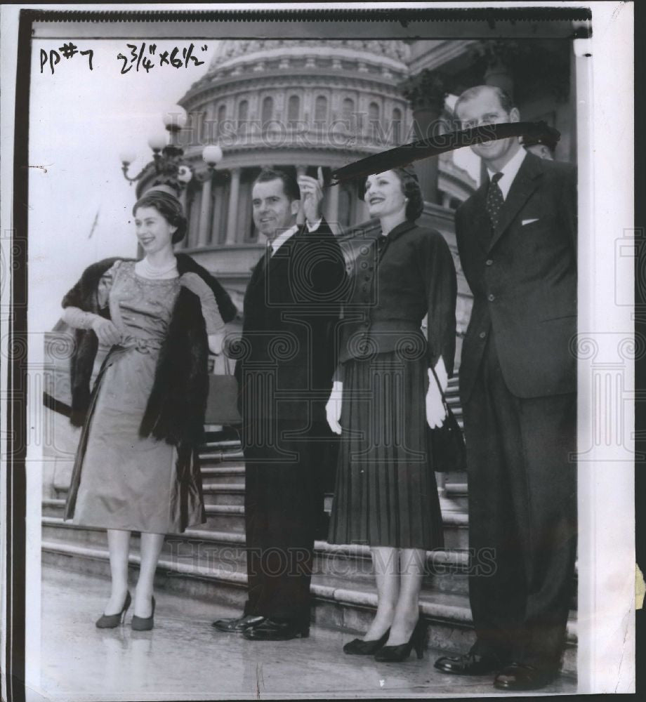 1957 Press Photo Queen Elizabeth II US visit 1957 - Historic Images