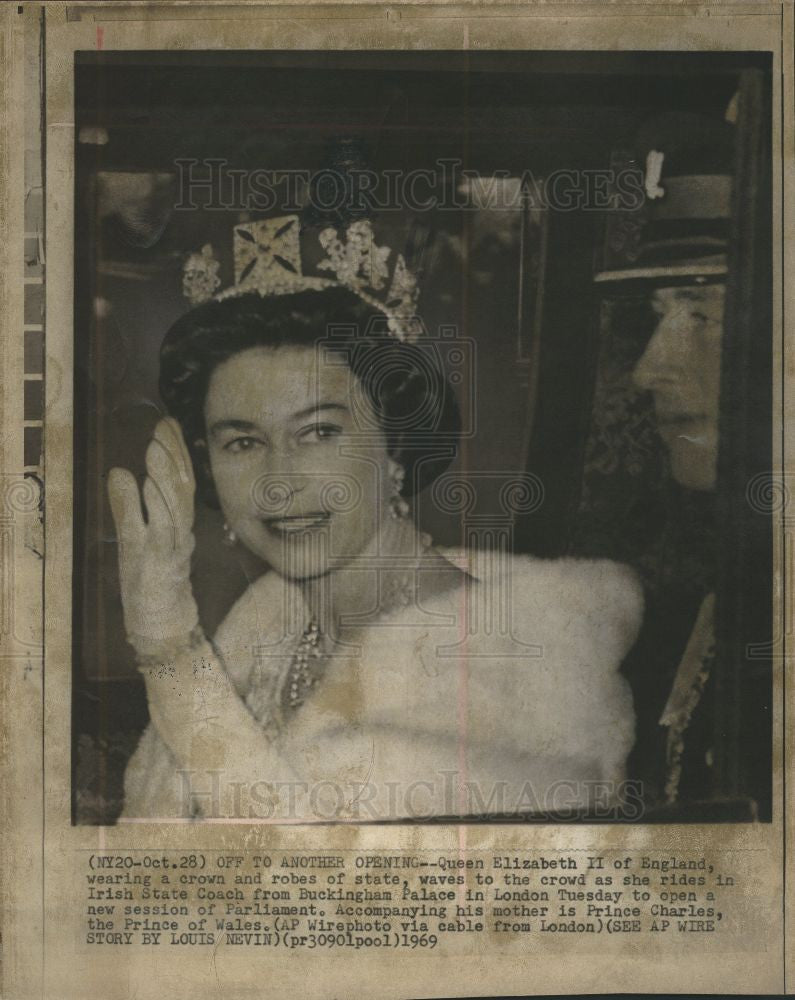 1969 Press Photo Queen Elizabeth II - Historic Images