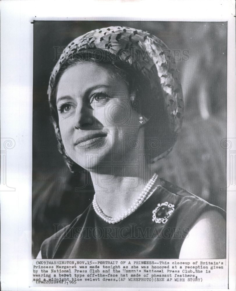 1965 Press Photo Princess Margaret - honoured - Historic Images