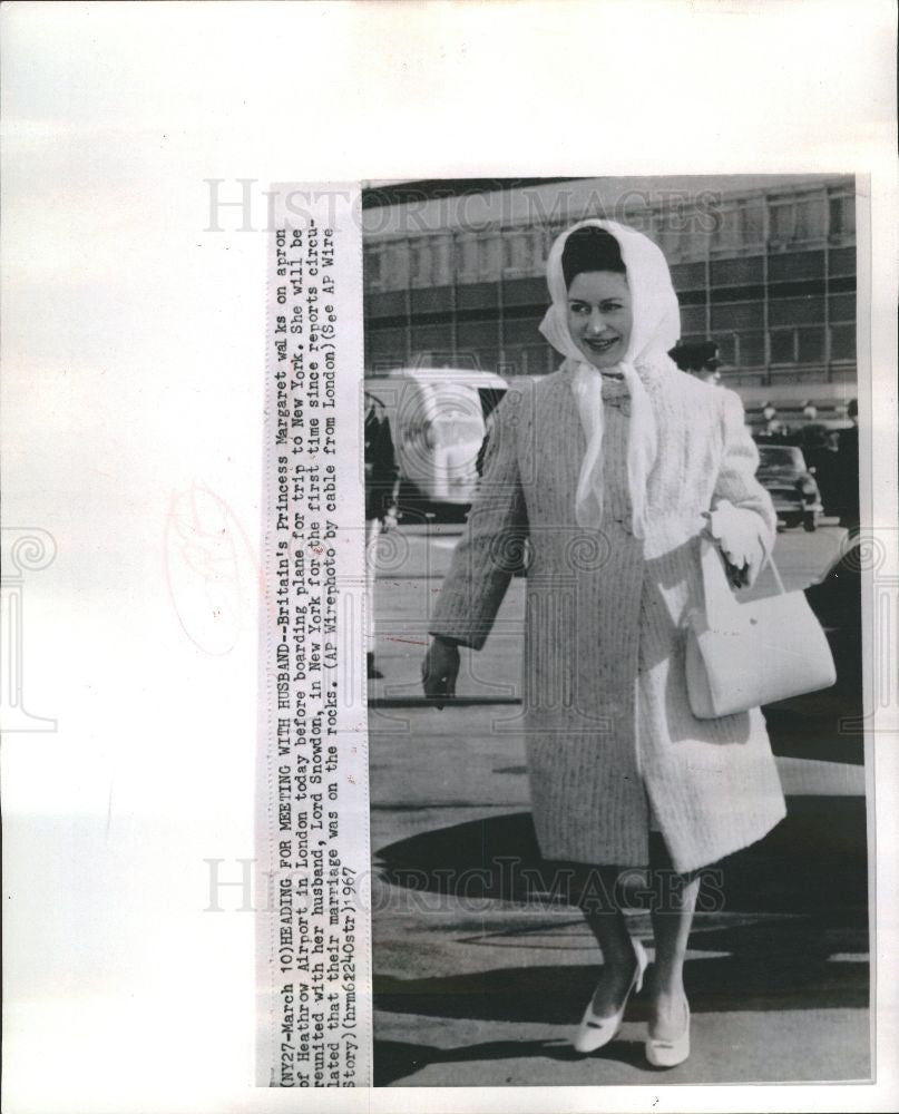 1967 Press Photo Princess Margaret Heathrow Airport - Historic Images
