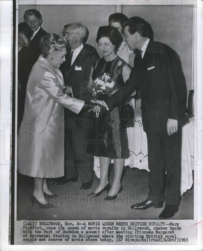 1965 Press Photo Princess Margaret Visit Mary Pickford - Historic Images