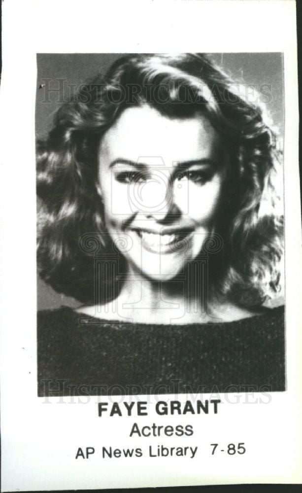 1985 Press Photo Faye GrantAmerican actress - Historic Images