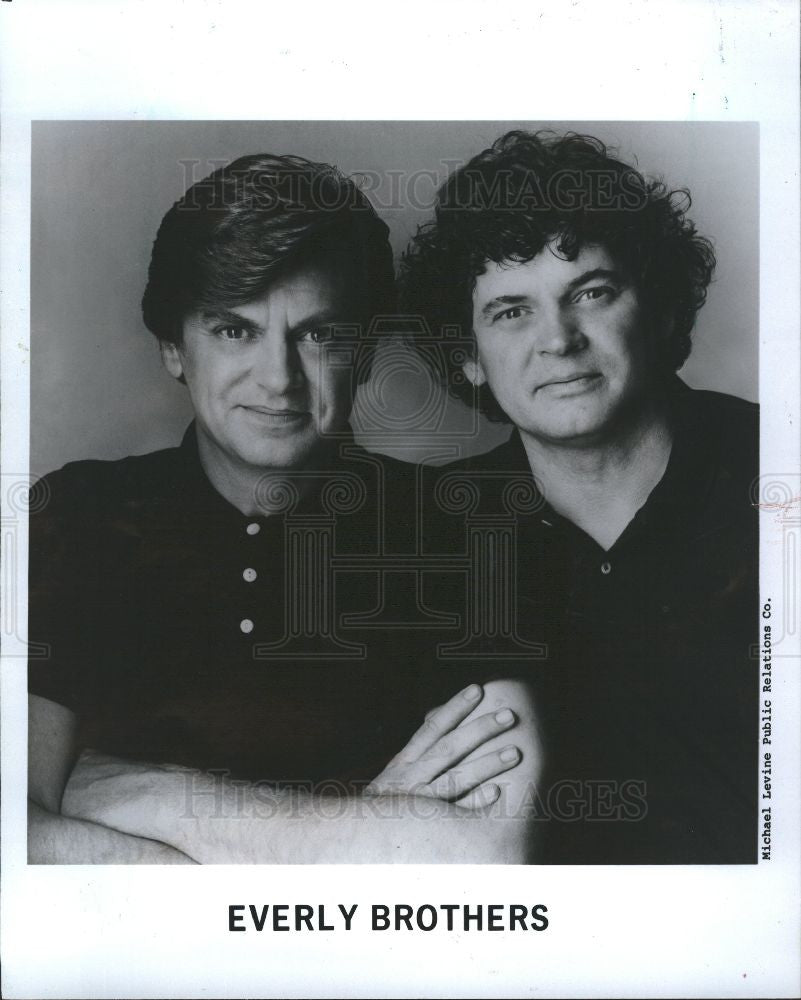 1986 Press Photo Everly Brothers harmony singing - Historic Images
