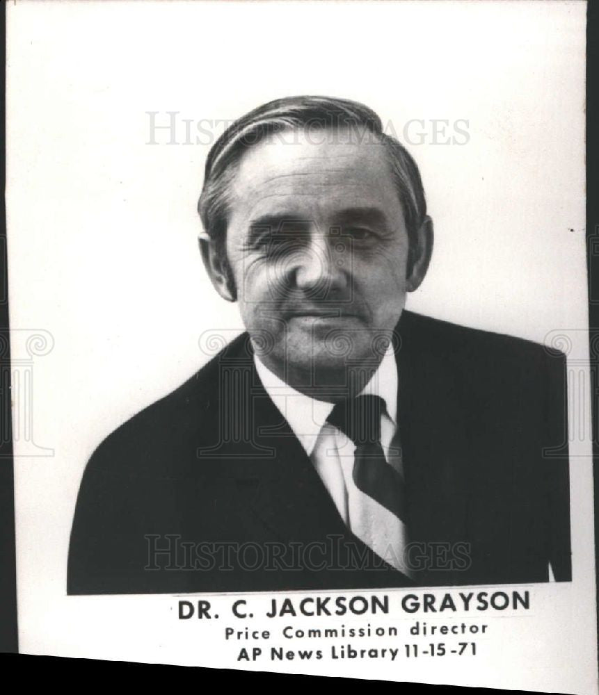 1971 Press Photo Dr. C Jackson Grayson Price Commission - Historic Images