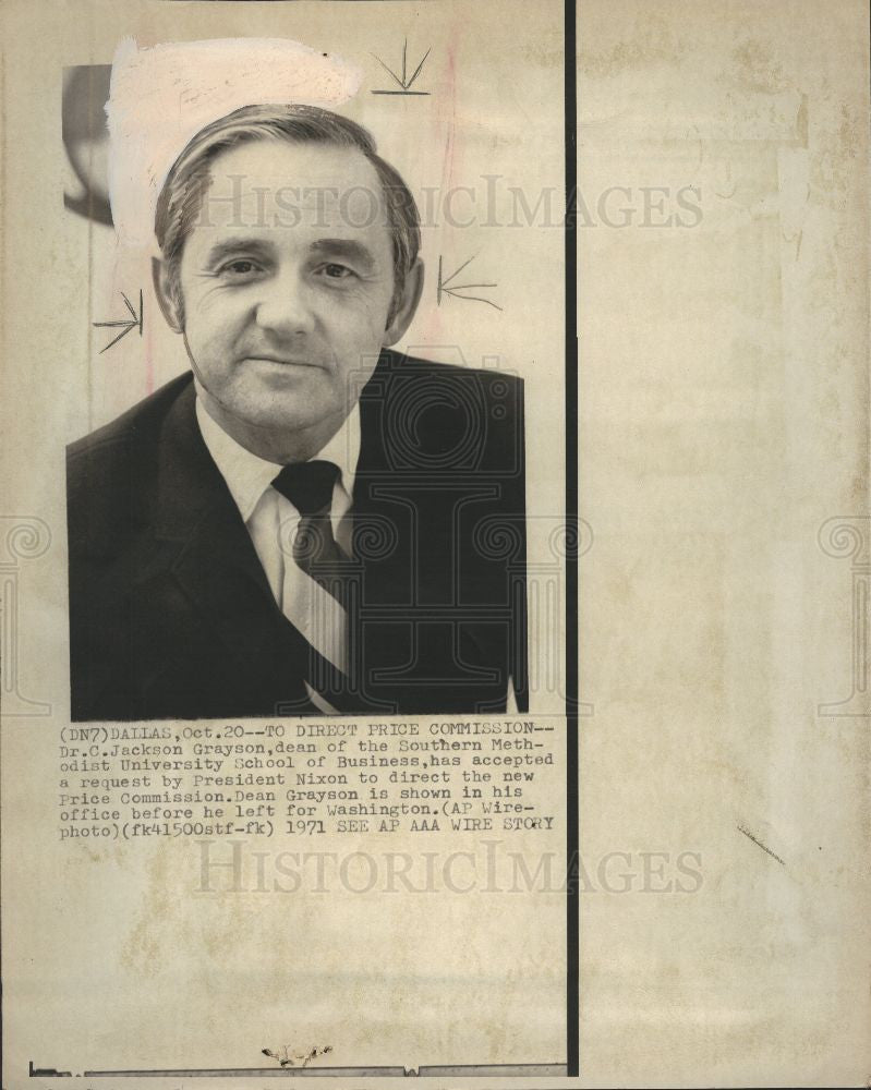 1971 Press Photo c. jackson grayson price commission - Historic Images