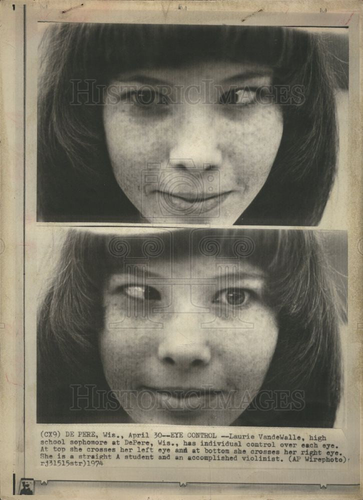 1974 Press Photo Laurie VandeWalle - Historic Images