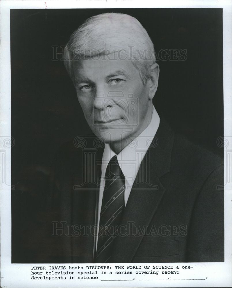 1983 Press Photo peter graves,Tv show discover - Historic Images