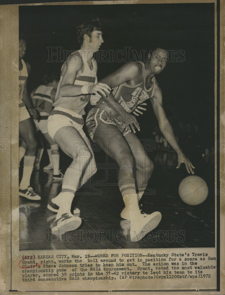 1972 Press Photo Travis Grant basketball Kentucky - Historic Images