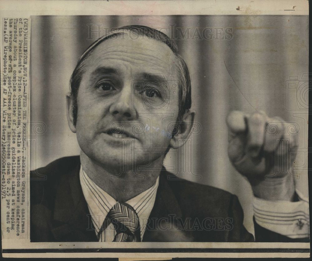 1972 Press Photo C. Jackson Grayson APQC Chairman - Historic Images