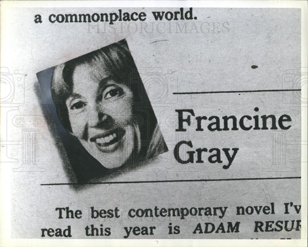 1978 Press Photo Francine Gray - Historic Images