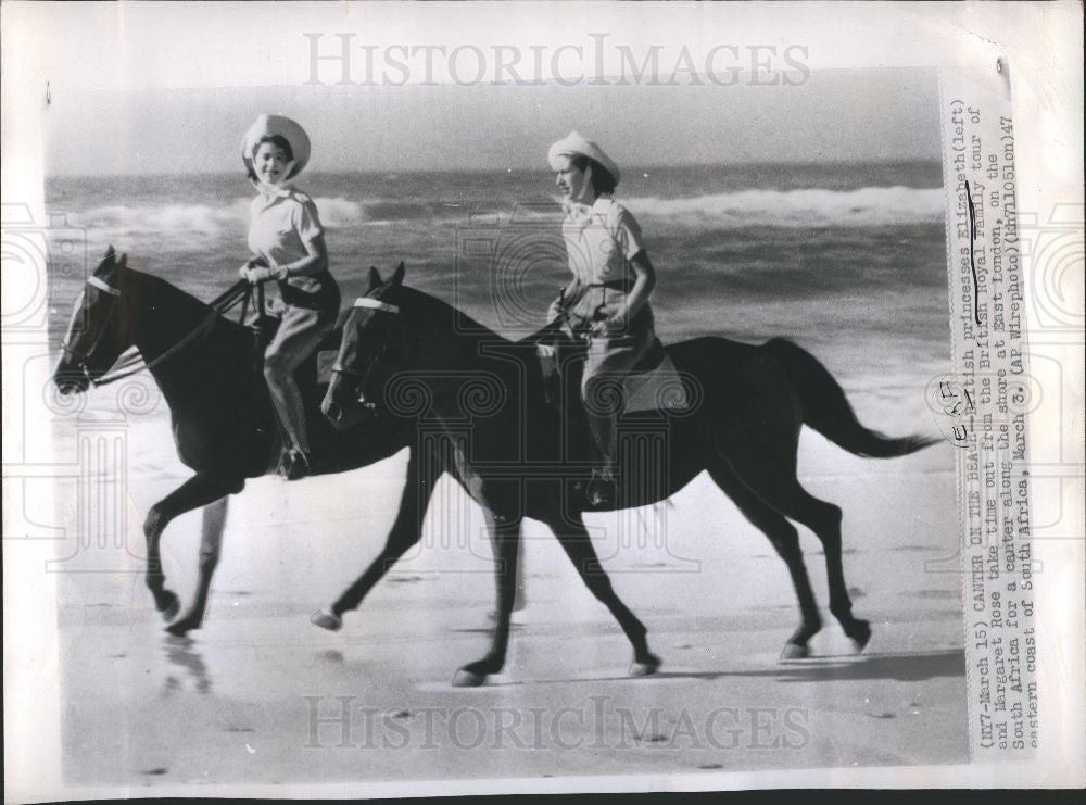 1947 Press Photo Princess Elizabeth Margaret Rose - Historic Images