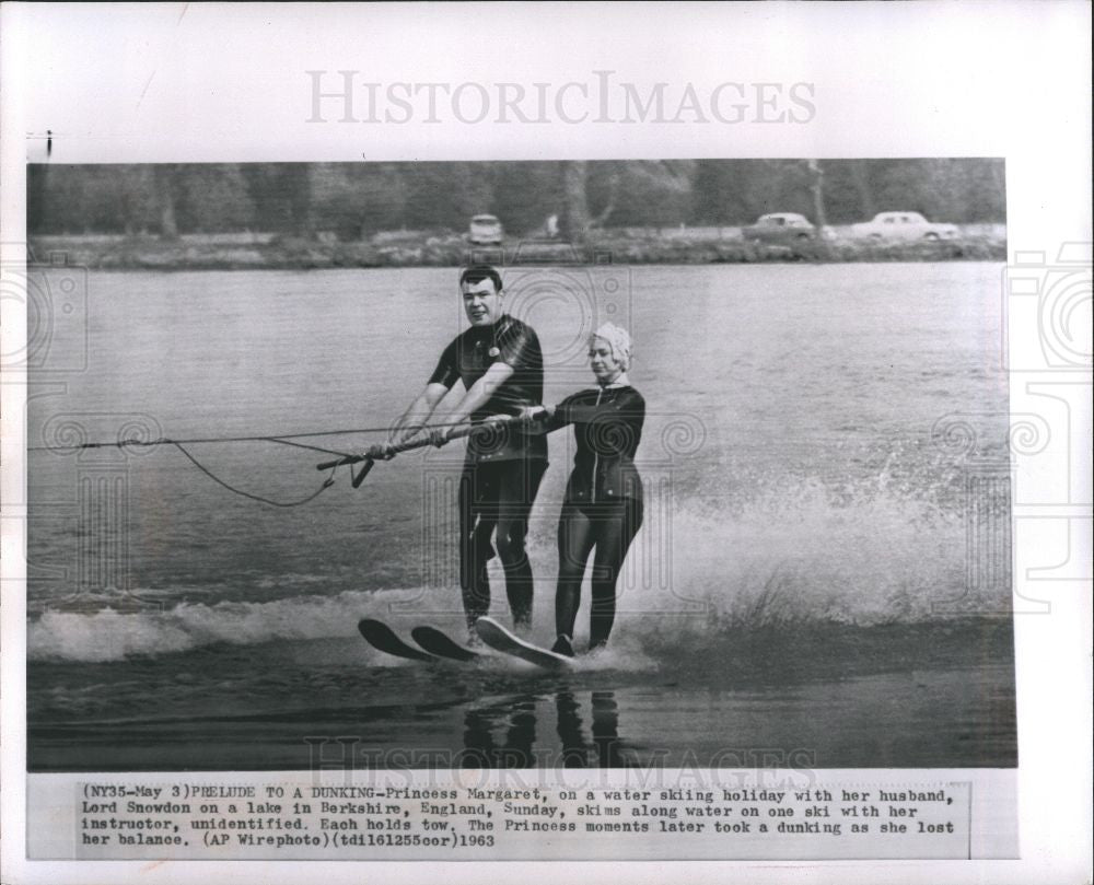 1963 Press Photo Princess Margaret - water skiing - Historic Images