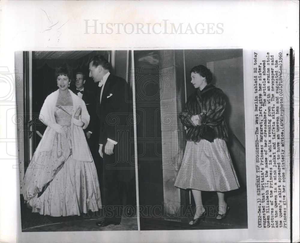 1960 Press Photo Princess Margaret,sisterly advice - Historic Images
