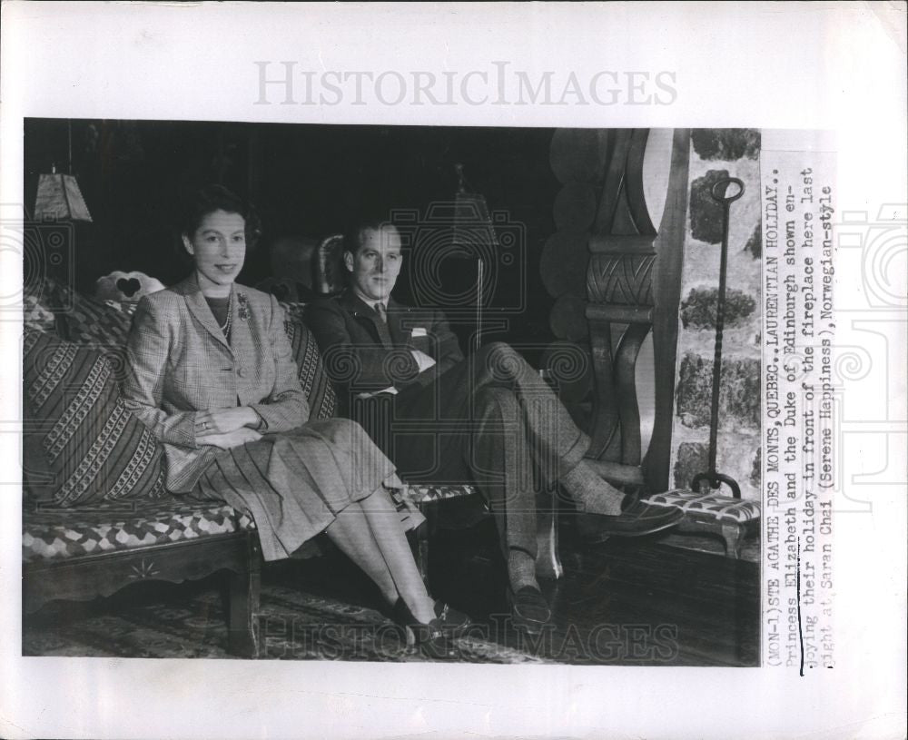 1951 Press Photo Princess Elizabeth Duke Edinburgh - Historic Images
