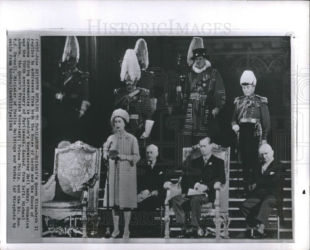 1965 Press Photo Queen Elizabeth II - Historic Images