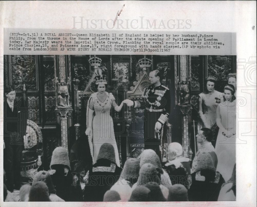 1967 Press Photo Queen Elizabeth - Historic Images