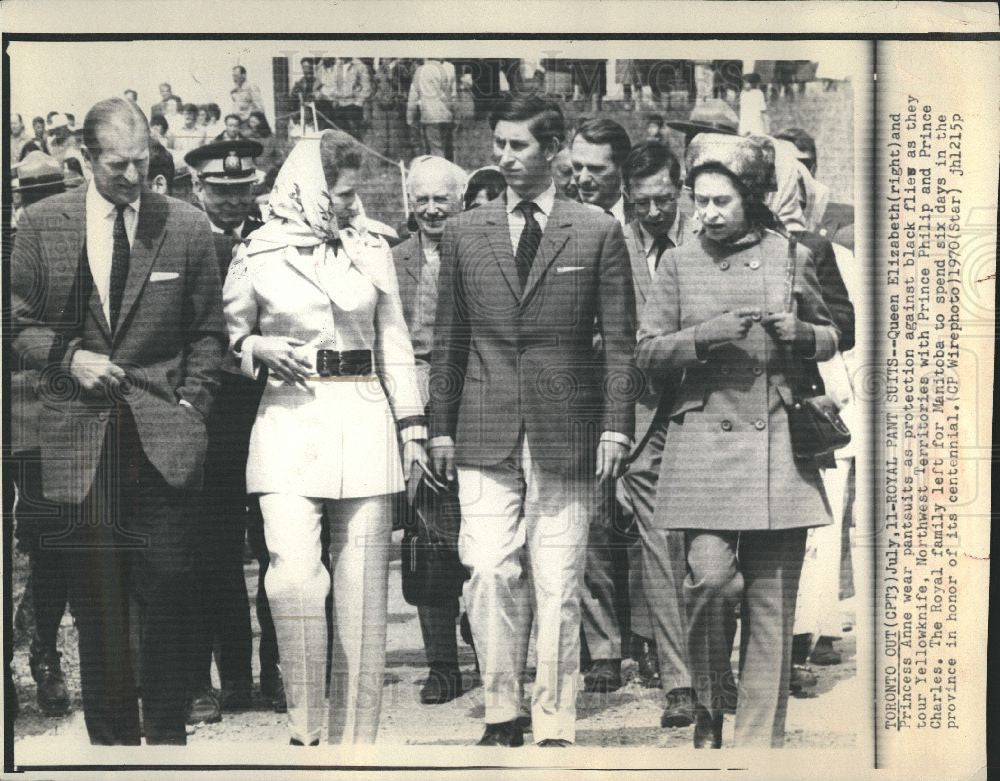 1970 Press Photo Queen Elizabeth, Princess Anne - Historic Images