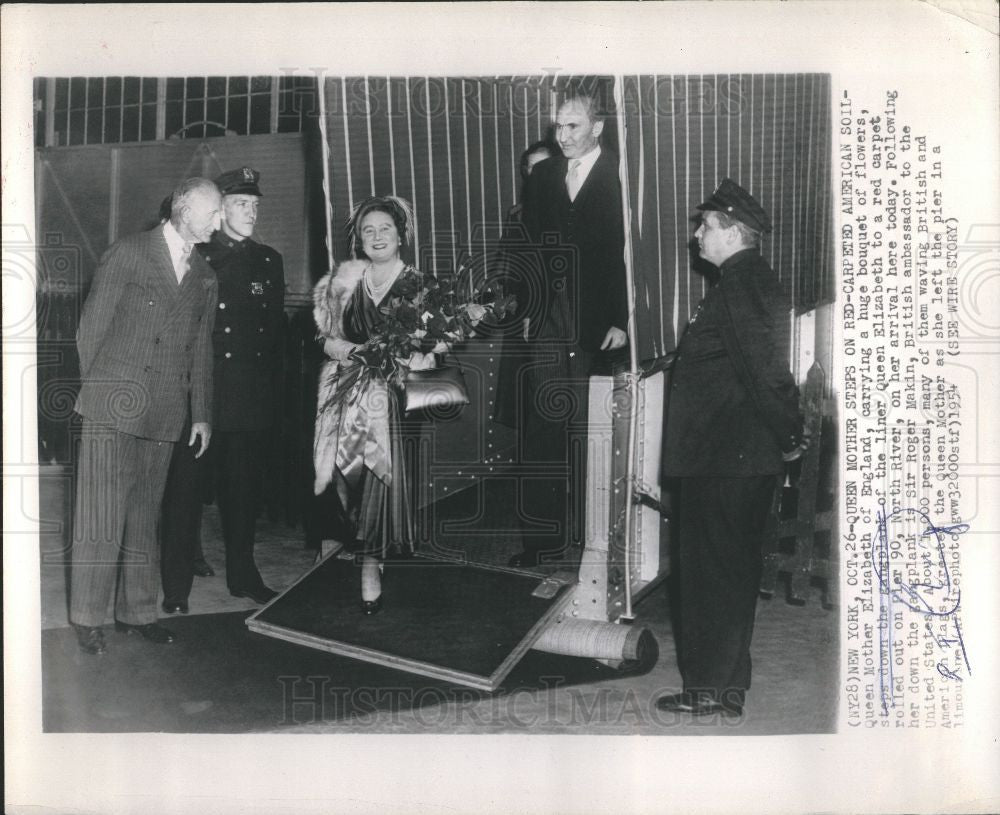 1954 Press Photo Queen Mother Elizabeth - Historic Images