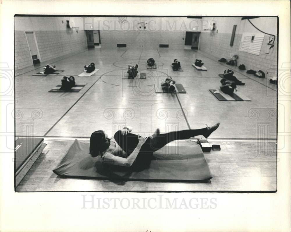 1983 Press Photo Michelle Levine exercise class school - Historic Images