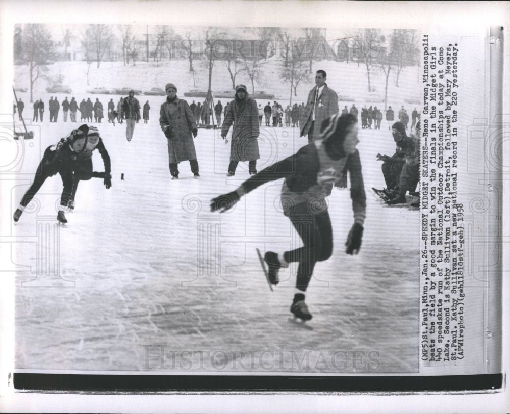 1958 Press Photo Rene Garven,win the finals - Historic Images