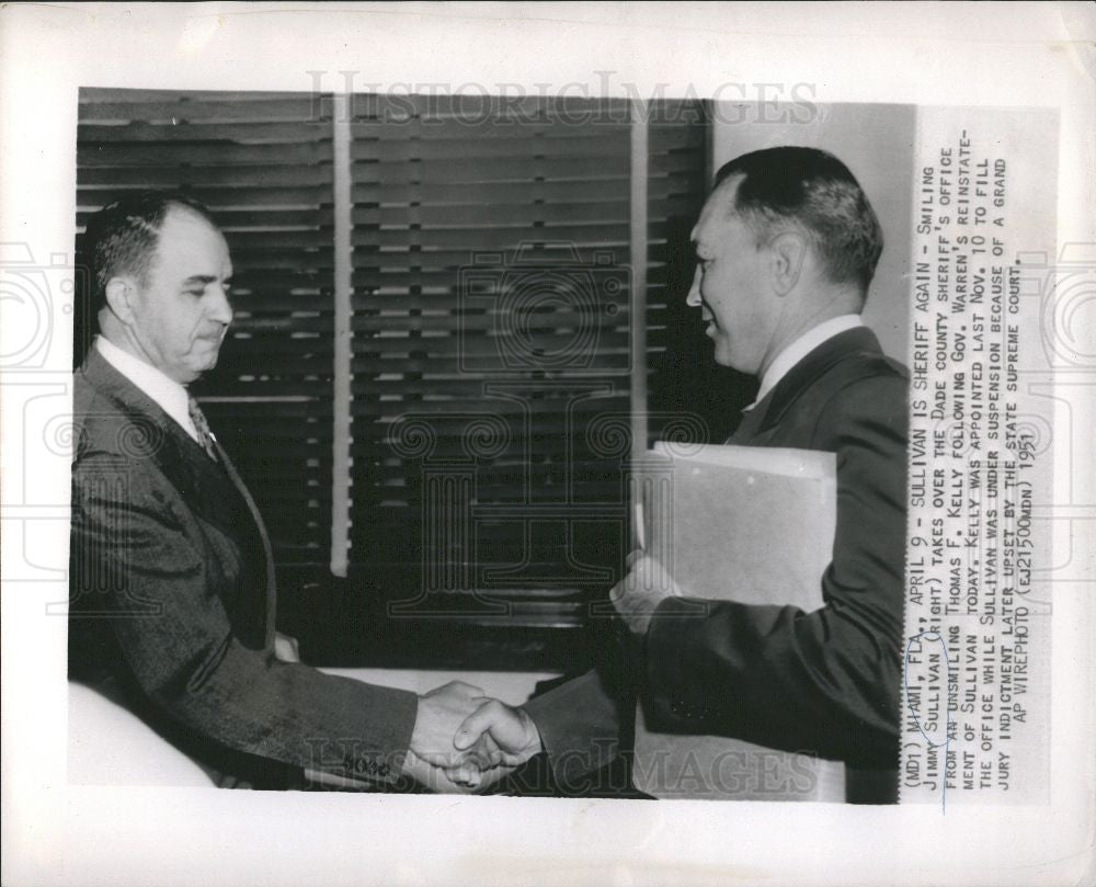 1951 Press Photo Jimmy Sullivan Sheriff - Historic Images