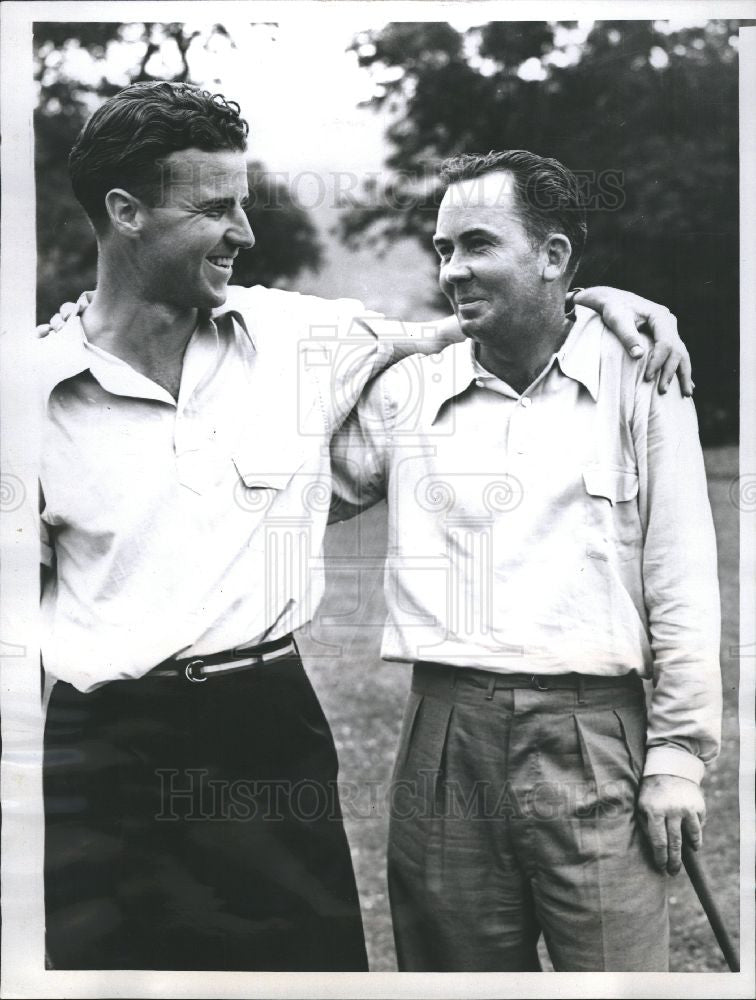 1938 Press Photo Marvin Stahl  Frank Moore golfers - Historic Images