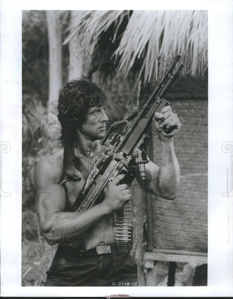 1992 Press Photo Sylvester Stallone Rambo - Historic Images