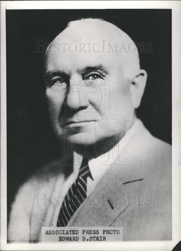 1934 Press Photo Edward D. Stair - Historic Images