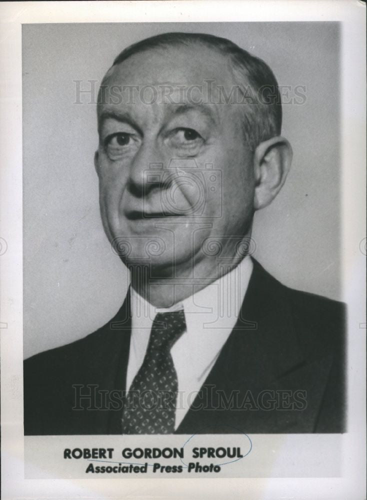 1950 Press Photo Robert Gordon Sproul President - Historic Images