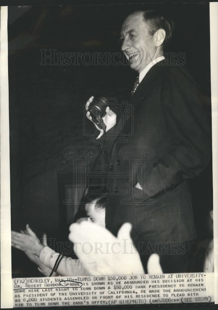1939 Press Photo Dr. R. G. Sproul, President of Univer. - Historic Images