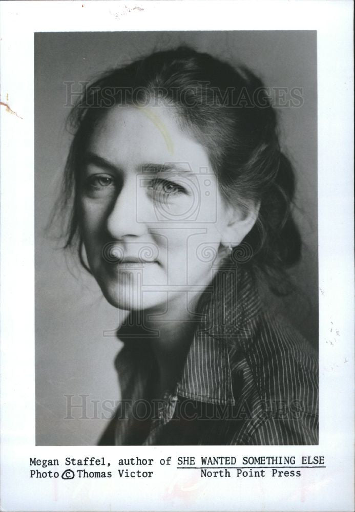 1987 Press Photo Megan Staffel author of two novels - Historic Images