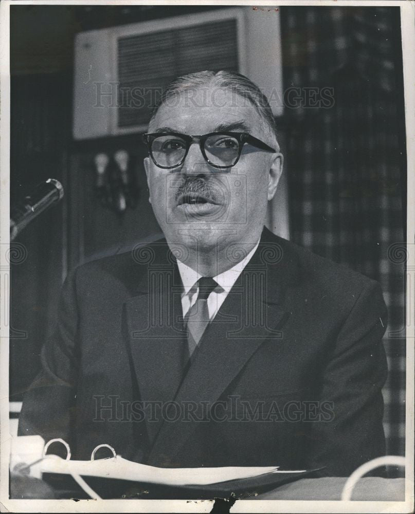 1964 Press Photo Neil Staebler politician Michigan - Historic Images