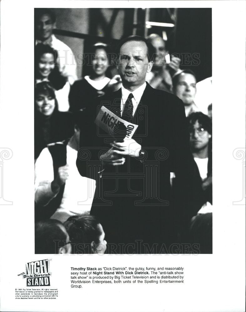 1995 Press Photo Timothy Stack Dick Dietrick Stand - Historic Images