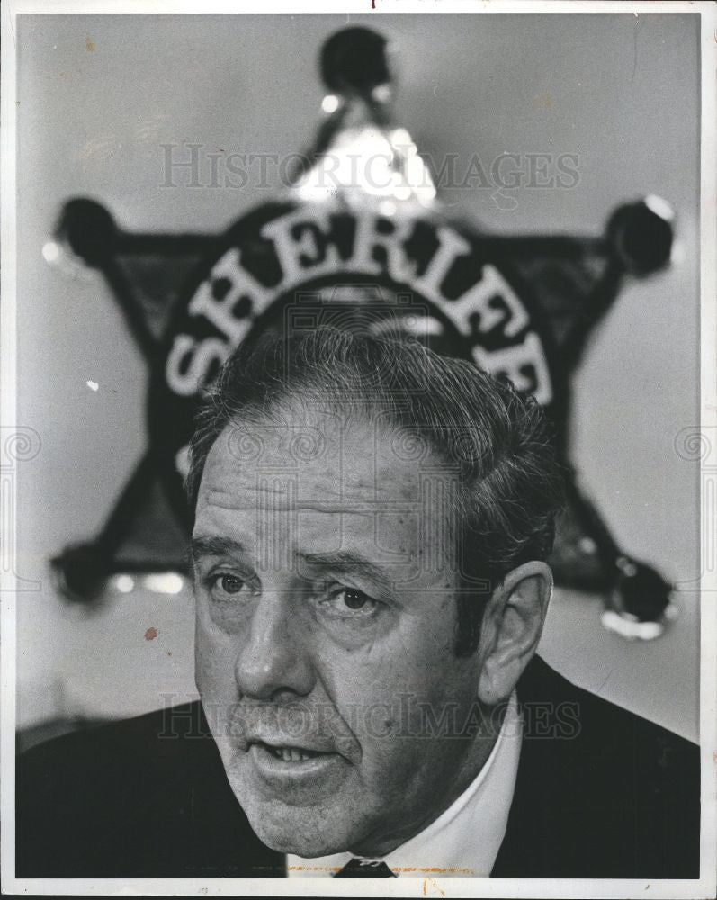 1987 Press Photo Johannes Spreen Oakland County Sheriff - Historic Images