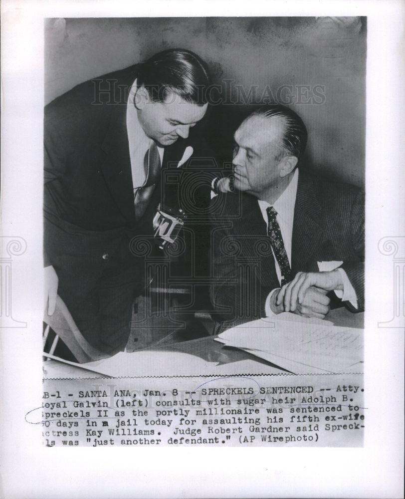 1954 Press Photo Judge Robert Gardner  Royal Galvin - Historic Images