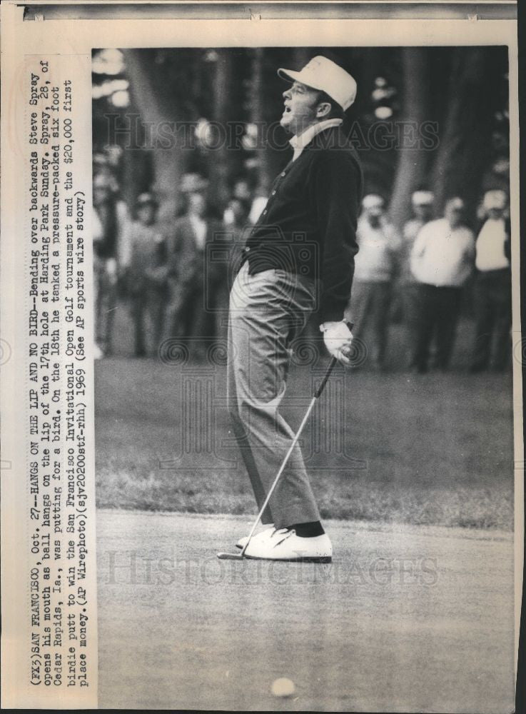 Press Photo Steve Spray Golfer - Historic Images