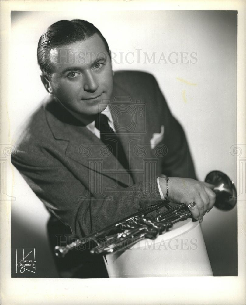 1946 Press Photo Charlie Spivak trumpet bandleader - Historic Images